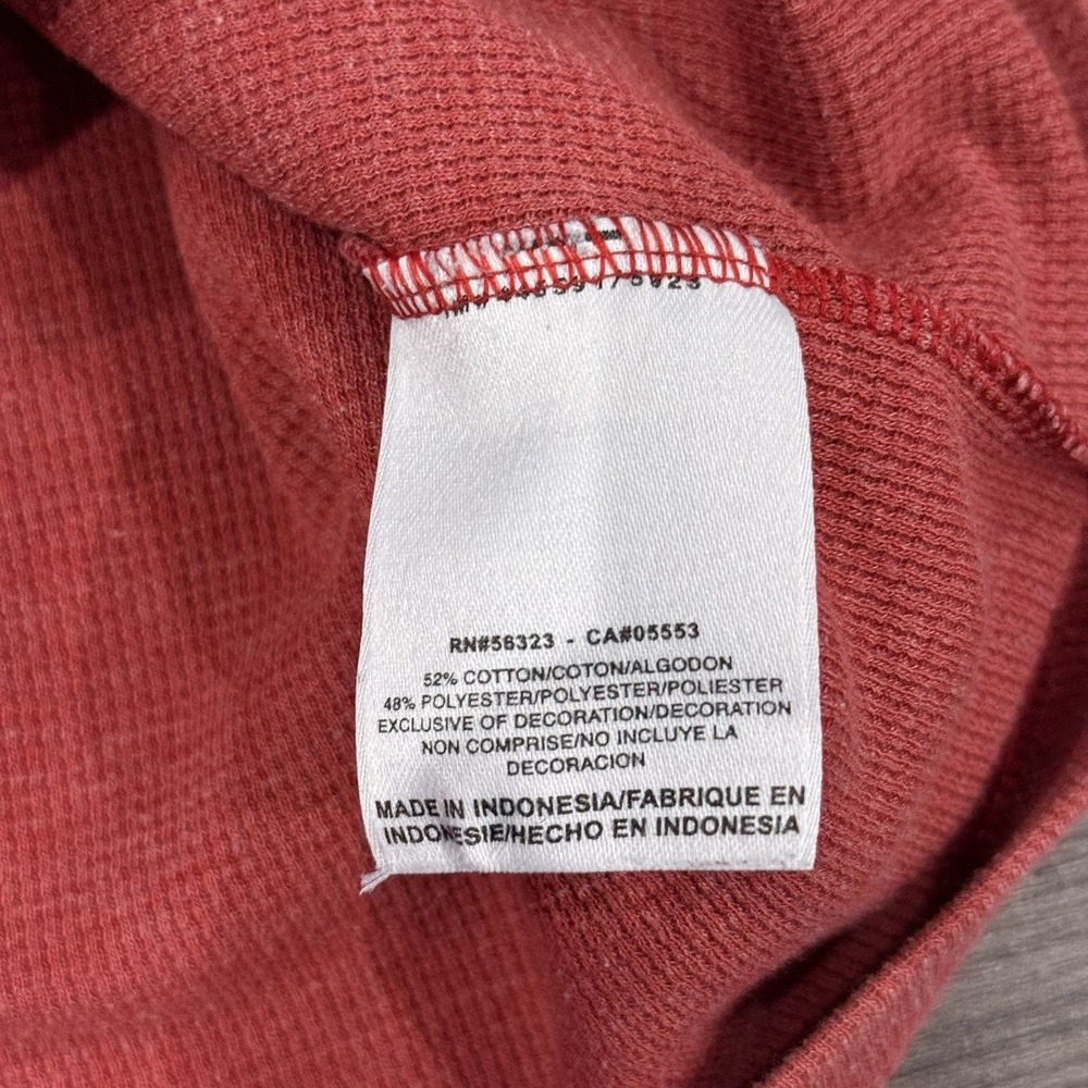 Nike Alabama Crimson Tide Long Sleeve Shirt Waffle Weave Thermal Red Tag Large - Picture 7 of 9